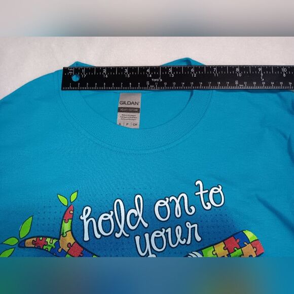Autism Awareness Hold on to your Uniqueness Sloth T-Shirt Gildan Heavy Cotton - Picture 6 of 7